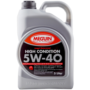 Моторное масло Meguin High Condition SAE 5W-40 5 л (4015838031986) лучшая модель в Черкассах