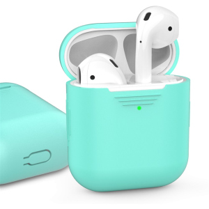 Класичний Силіконовий чохол AhaStyle для Apple AirPods Mint green (AHA-01020-MGR) краща модель в Черкасах