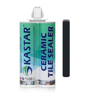 Двокомпонентна епоксидна фуга затірка Kastar Ceramic Tile Sealant Black Pearl/Чорний, 400мл. краща модель в Черкасах