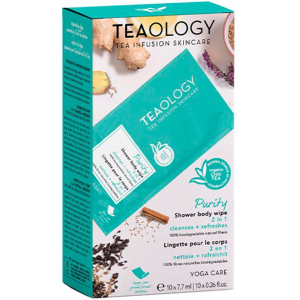 Освіжаючі вологі серветки для тіла Teaology Yoga care 1 шт (8050148502418) краща модель в Черкасах