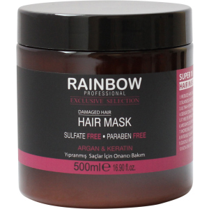 Маска для волосся без сульфатів та парабенів Rainbow Professional Exclusive Hair Аргана та кератин для пошкодженого волосся 500 мл (73353) (8697426733531) в Черкасах