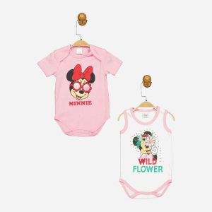 Боді Disney Minni Mouse MN17331 86-92 см 2 шт Біло-рожеве (8691109875174) в Черкасах