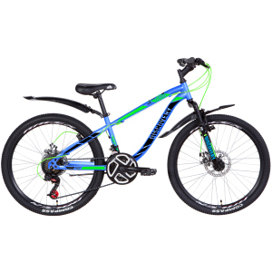 Велосипед Discovery FLIPPER AM DD 24" 13" 2021 Синьо-зелений з чорним (RET-DIS-24-049) ТОП в Черкасах