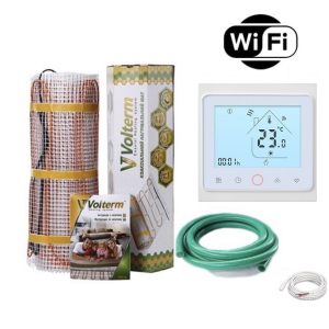 Теплый пол Volterm двухжильный мат Hot Mat 1900 Вт 10.8 м2 с WI-FI White терморегуляторм в комплекте