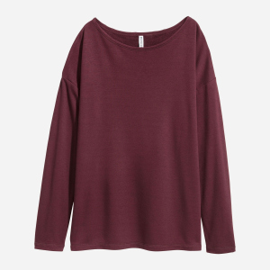 Лонгслив H&M 4383336-ACXF L Сливовый (DD3000003124533) в Черкассах