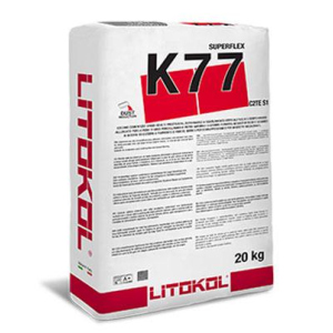 Клей на цементній основі Litokol SUPERFLEX K77 20кг (K77G0020) Сірий в Черкасах