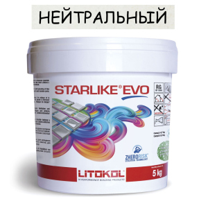 Эпоксидная затирка Litokol Starlike EVO 113 Нейтральный 5кг ТОП в Черкассах