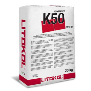 Клей на цементній основі Litokol POWERFLEX K50 20кг (K50G0020) Сірий ТОП в Черкасах