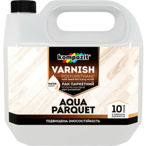 Лак паркетний Kompozit AQUA PARQUET Глянсовий 1 л (4820085741898) краща модель в Черкасах