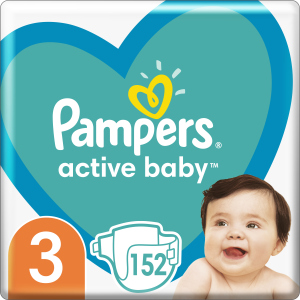 Підгузки Pampers Active Baby Розмір 3 (Midi) 6-10 кг 152 шт (8001090951533) ТОП в Черкасах