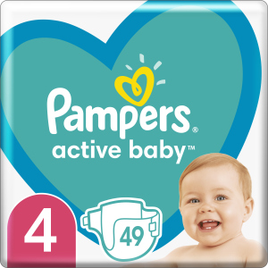 Підгузки Pampers Active Baby Розмір 4 (Maxi) 9-14 кг 49 шт (8001090949851) краща модель в Черкасах