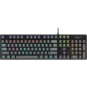 хороша модель Клавіатура провідна Aula Retribution Mechanical Keyboard EN/RU Red switch (6948391240336)