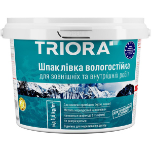 Шпаклівка вологостійка TRIORA Акрилова 8 кг Біла (4823048024489) в Черкасах