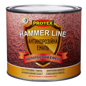 купить Эмаль молотковая HammerLine PROTEX 2кг (1.95л) тёмно-коричневая