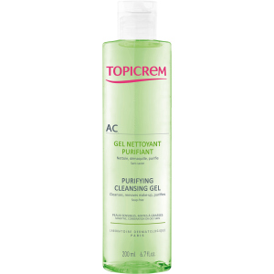 хороша модель Очищаючий себорегулюючий гель для обличчя Topicrem AC Purifying Cleansing Gel 200 мл (3700281702774)