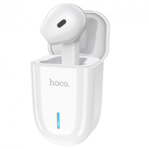 Bluetooth гарнитура HOCO wireless headset (with charging case) |3h, BT5.0, Touch|white ТОП в Черкассах