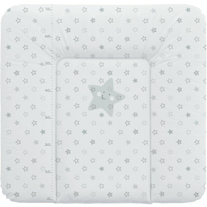 Матрац пеленальний на комод Ceba Baby 75x72 см м'який Stars Grey (W-144-066-260) краща модель в Черкасах