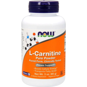 L-Карнітін, L-Carnitine, Now Foods Порошок, 85 гр (733739002174) в Черкасах