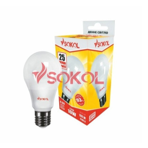 Набор 100 шт. LED лампа SOKOL A60 7.0W 220В E27 4100К ТОП в Черкассах