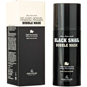 Маска The Skin House киснева з равликом та деревним вугіллям Black Snail Bubble Mask 100 мл (8809080823217) краща модель в Черкасах