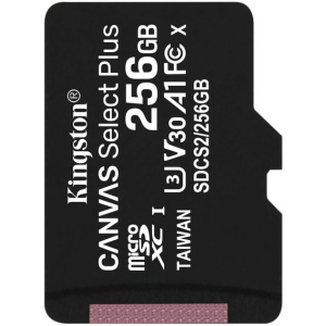 Kingston microSDXC 256GB Canvas Select Plus Class 10 UHS-I U3 V30 A1 (SDCS2/256GBSP) лучшая модель в Черкассах