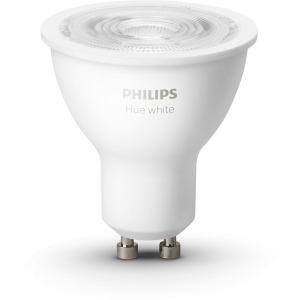 Розумна лампа Philips Hue GU10, 5.2W(57Вт), 2700K, White, Bluetooth, димована, 2 шт (929001953506) в Черкасах