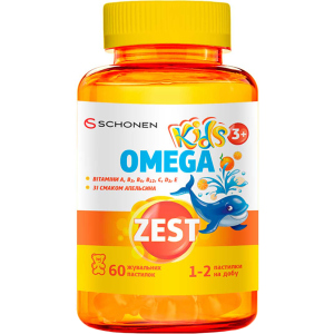 Зест ZEST Kids Omega Вітаміни №60 жувальних платівок (000001226) ТОП в Черкасах