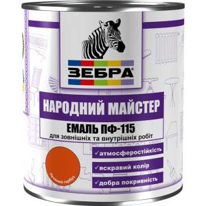 Емаль Zebra ПФ-115 2.8 кг серія Народний Майстер Зелений мох (4823048015982) ТОП в Черкасах