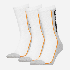 Шкарпетки HEAD Stripe Crew 3-Pack 781011001-062 35-38 р 3 пари Білий/Сірий (8718824546704) краща модель в Черкасах