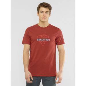 Футболка Salomon Blend Logo Tee M LC1408500 S Коричнева (0193128345792) в Черкасах