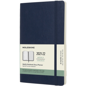 хороша модель Тижневик Moleskine 2021-2022 13 х 21 см 208 сторінок Сапфір М'який (8056420856378)