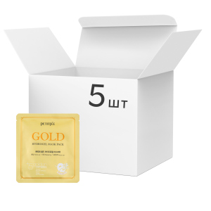 Гідрогелева маска для обличчя Petitfee Gold Hydrogel Mask Pack Золото 32 г х 5 шт (8809239803589) краща модель в Черкасах