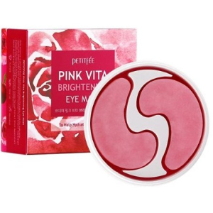 Патчі під очі Petitfee Pink Vita Brightening Eye Mask Освітлення 60 шт (8809508850498) в Черкасах