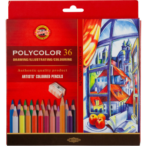 Художественные карандаши Koh-i-Noor Polycolor 36 цветов картонная упаковка (3835) ТОП в Черкассах