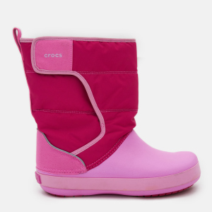 Чоботи Crocs Kids Lodge Point Snow Boot K 204660-6LR-J4 36-37 Рожеві (191448212930_9001046483506) в Черкасах