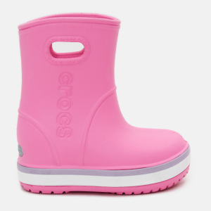 Резиновые сапоги Crocs Crocband Rain Boot 205827-6QM-C8 24-25 Розовые с лавандовым (191448410480) рейтинг