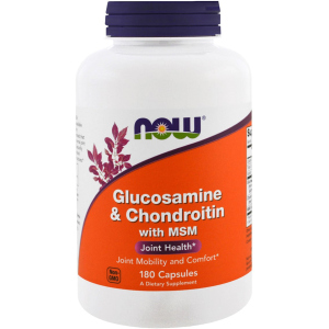 Хондропротектор Now Foods Глюкозамін і Хондроїтин з ЧСЧ, Glucosamine &amp; Chondroitin &amp; MSM, 180 капсул (733739031723) ТОП в Черкасах