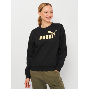 Свитшот Puma ESS+ Metallic Logo Crew 58689301 S Puma Black-Gold (4063699358650)