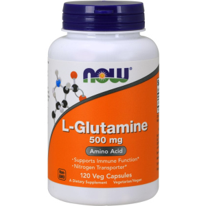 Амінокислота Now Foods L-Глютамін 500 мг 120 гелевих капсул (733739000927) в Черкасах