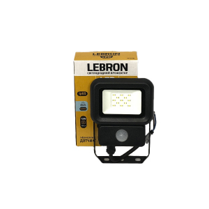 LED прожектор с датчиком движения LEBRON LF-10S, 10W, 800Lm, 6500К (4417) лучшая модель в Черкассах