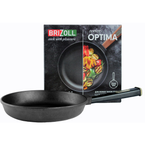 Cковорода Brizoll Optima-Black чугунная с ручкой 220х40 мм (O2240-P1) ТОП в Черкассах