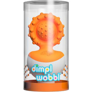 Прорізувач-неваляшка Fat Brain Toys dimpl wobl помаранчевий (F2172ML) (811802024442) краща модель в Черкасах