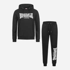 Спортивний костюм Lonsdale Cloudy 117199-1500 XXL Black/White (4251522375138) краща модель в Черкасах