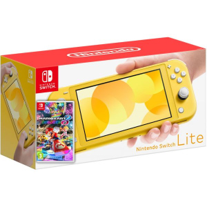 хороша модель Nintendo Switch Lite Yellow + Гра Mario Kart 8 Deluxe (російська версія)