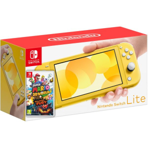 Nintendo Switch Lite Yellow + Гра Super Mario 3D World + Bowser's Fury (російська версія) в Черкасах