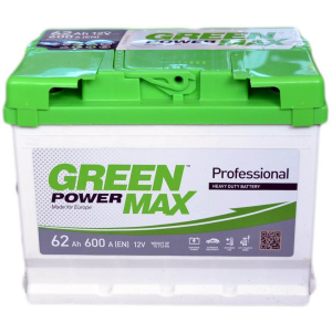 Автомобільний аккумулятор Green Power MAX 62 Ah (+/-) Euro в Черкасах