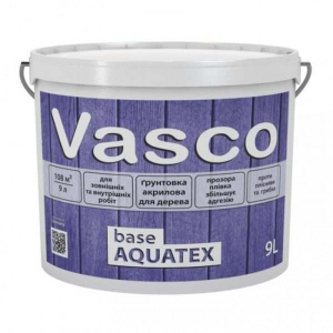 Грунтовка Vasco base AQUATEX (Васко бейс АКВАТЕКС) 9 л акрилова, для дерева