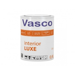 Краска Vasco interior LUXE ( Васко интериор ЛЮКС ) 0.9 л акриловая, совершенноматовая, стойкая к мытью, для интерьера в Черкассах