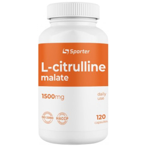 Аминокислота Sporter L-Citrulline malate 1500 мг 120 капсулы (4820249720257) в Черкассах