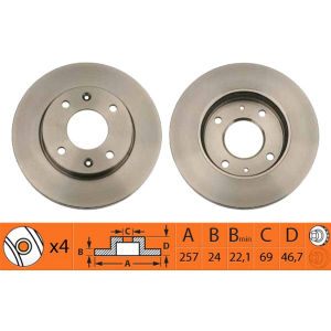 хороша модель Гальмівний диск NIBK RN1230V - (5171217000, 517122D300, 517122D310)